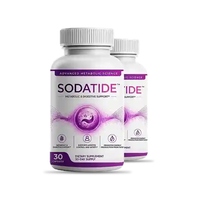 Sodatide two-bottle pack — metabolic and digestive support capsules